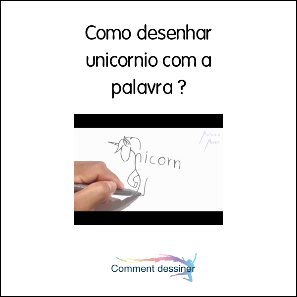 Como desenhar unicornio com a palavra